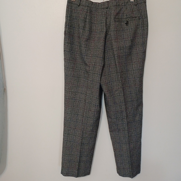 Glen Plaid Pants Dark Academia Career Work Office Size 14 Ankle Length Vintage - Picture 5 of 13